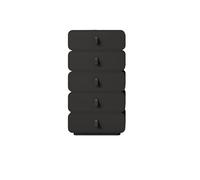 Cassettiera in legno per camera da letto e soggiorno, nero, 60 x 40 x 118 cm, elegante e moderno, design salvaspazio, versatile decorazione per la casa