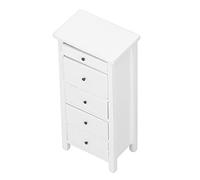 Cassettiera in Miniatura, Elegante Design Bianco | Mobili per casa delle bambole, perfetti per la camera da letto, materiale in betulla, dettagli realistici, ampia applicazione