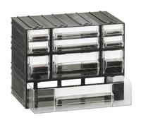 Cassettiera in plastica componibile 10 cassetti trasparenti, 225 x 133 x 169 mm