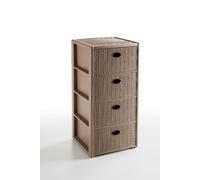 Cassettiera in Plastica elegance 4 cassetti Tortora Stefanplast