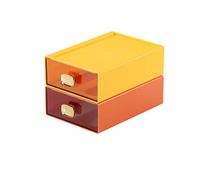 Cassettiera in plastica, organizer da scrivania, cassetti impilabili, porta lettere da scrivania per accessori di cancelleria, bagno, camera da letto, mini cassettiera, 2 cassetti centrali OG&YE