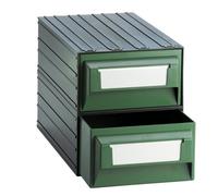 Cassettiera in plastica portaminuteria,2 cassetti, 238 L x 423 P x 262 H mm