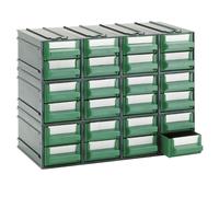 Cassettiera in plastica portaminuteria, 24 cassetti, 225 L x 133 P x 169 H mm