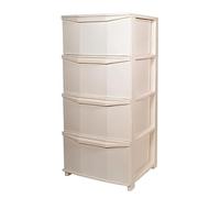 Cassettiera in Plastica Pratika 4 Cassetti Bianca 37,5 x 37 x 80 cm
