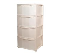 Cassettiera in Plastica Pratika 4 Cassetti Bianca 37,5 x 37 x 80 cm