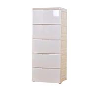 Cassettiera larga 114 cm in plastica spessa per la cameretta dei bambini (beige 4 strati)