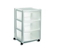 Stefanplast Cassettiera 3 Cassetti 40X40 H 63 Bianca