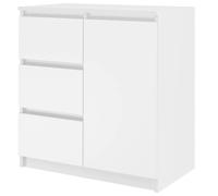 CDF Cassettiera 1D3S | Colore: Bianco | Armadio per documenti e piccoli oggetti | Ideale per soggiorno, camera da letto, cameretta dei bambini e ufficio | 3 cassetti spaziosi | facile da montare