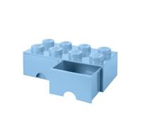 Room Copenhagen Cassettiera Mattoncino Lego 8 Bottoni – 2 Cassetti, Cassa Portaoggetti Impilabile 9,4 L