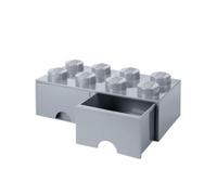 Cassettiera Mattoncino Lego 8 Bottoni, 2 Cassetti, Cassa Portaoggetti Impilabile, 9.4 L