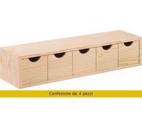 Cassettiera Mini 5C.cm 56x13x12H Pezzi 4 Astigarraga Kit Line BLOC5X1
