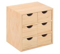 Cassettiera mini in legno multiuso con 6 cassetti cm 28x20x28h per arredo