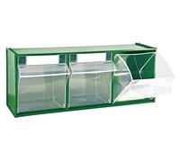 Cassettiera in plastica MADIA portaminuteria,600 L x 210 P x 242 H mm,3 cassetti