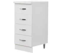 Cassettiera Mobile Base per Cucina con 4 Cassetti, Mobiletto Componibile con Struttura in Legno Solida e Resistente, Organizer Dimensioni 40 x 50 x 85H cm Dona alla tua casa un aspetto moderno e lumin