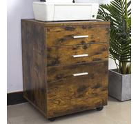 Cassettiera Mobile Scrivania Mobiletto Porta Stampante in Legno MDF con 3 Casset