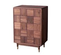 Cassettiera moderna in legno massello con 5 cassetti, per camera da letto e soggiorno, elegante e lussuoso, design leggero e alto, soluzione di arredamento elegante
