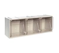 Cassettiera modulare 3 cassetti Crystal Box "CB50/4S" - Mobil Plastic - Grigio Chiaro
