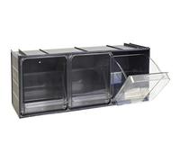 Cassettiera modulare 3 cassetti CRYSTAL BOX "CB50/4S" - Mobil Plastic Grigio Scuro