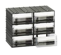 Cassettiera in plastica componibile 6 cassetti, Mis. 225 L x 133 P x 169 H mm