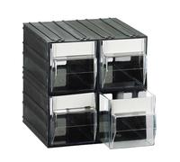 Cassettiera modulare porta minuteria in plastica 4 cassetti MOBIL PLASTIC T44