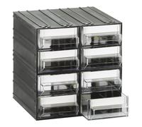 Cassettiera modulare porta minuteria - modello T/45 con 8 cassetti trasparenti