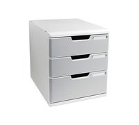 Cassettiera Modulo A4 - 35x28,8x32 cm - 3 cassetti - grigio/granito - Exacompta