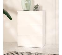 Cassettiera Morgan 3 cassetti 41.8 x H 61.5 x 32.2 cm colore bianco