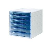 Cassettiera Olivia ARDA - 6 cassetti piccoli - AZZURRO trasparente - TR13G6PBL