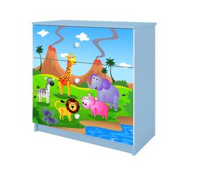 Cassettiera per bambini baby dreams blue safari