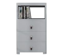 Cassettiera per camera da letto, cassettiera bianca, cassettiera da pavimento, in plastica PP, ideale per casa, ufficio e ingresso, 55 x 40 x 93 cm