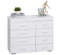 Cassettiera per Casa e Ufficio in Legno Bianco 90x35x73 cm