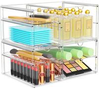 cassettiera plastica Acrilico Con 7 Cassetti, 2 Pezzi cassettini portaoggetti, makeup organiser, organizer scrivania cassetti Per cosmetici, medicine, forniture per ufficio, spezie per la cucina