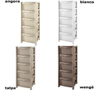 Cassettiera plastica rattan TONTARELLI ARIANNA a 3 4 o 5 cassetti