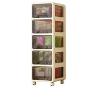 Cassettiera Plastica Ruote,Mobile contenitore,Cassetti Stoccaggio,per Casa,Ufficio,Camera Letto,Montaggio semplice 5-floor