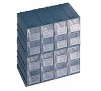 CASSETTIERA PORTA MINUTERIA A 16 CASSETTI TRASPARENTI 20,8lx13,2px20,8h cm