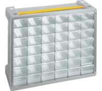 Cassettiera porta minuteria Poker 42 grigio e trasparente Grigio