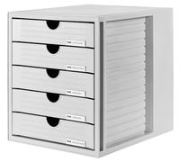 Han cassettiera 1450-11 grigio luminescente din a4 c4 numero cassetti 5