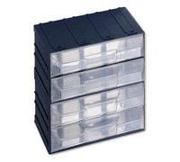 Cassettiera portaminuteria modulare 4 cassetti portaettichetta da 198x108x44mm