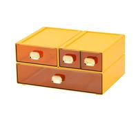 Cassettiera portaoggetti in plastica, organizer da scrivania, impilabile, per tenere in ordine la scrivania, formato A4, porta penne, accessori per camera da letto, armadio, mensola per trucchi, 4