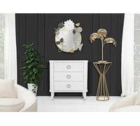 Cassettiera Priolo, Settimino Multiuso, Comò Camera da Letto, Mobile con cassetti, 81x40 h84 cm, Bianco