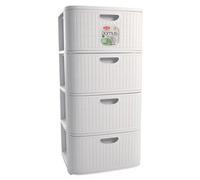 Cassettiera salvaspazio 4C (40x40x80cm) DOMUS HOME COLLECTION Bianco 90100