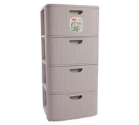 Cassettiera salvaspazio 4C (40x40x80cm) DOMUS HOME COLLECTION Greige 90101