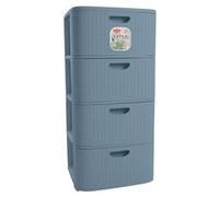 Cassettiera salvaspazio 4C (40x40x80cm) DOMUS HOME COLLECTION Smoky blue 90103