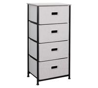 Cassettiera salvaspazio 4C in MDF rivestito (45x30x95cm) Grigio chiaro 5L 203