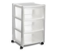 Stefanplast Cassettiera 3 Cassetti 40X40 H 63 Bianca