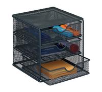 CASSETTIERA SCRIVANIA desk organizer 3 cassetti portaoggetti ufficio acciaio