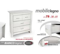 Cassettiera SETTIMINO MOBILE Moderna COMODINO CAMERA SALOTTO BIANCO 7938H81CM