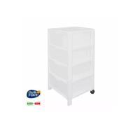 LINEA ELEGANCE CASSETTIERA SLIM 4 CASSETTI BIANCO