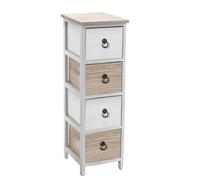 CASSETTIERA SLIM SALVASPAZIO 4 CASSETTI COMODINO LEGNO MODERNO ROVERE h802632