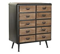 Cassettiera stile Industrial ferro e legno cm 80x40H95 Mobili vinttage design